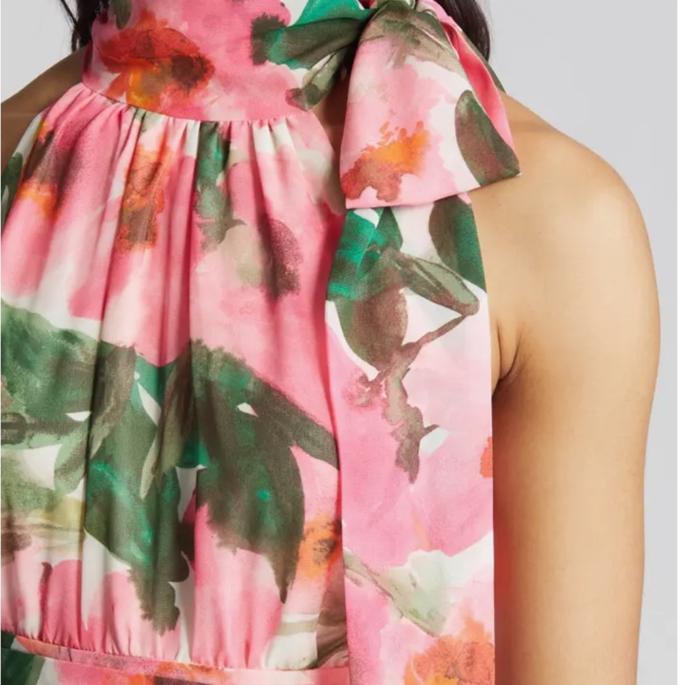 Anne Klein Floral Sleeveless Maxi Dress NWT